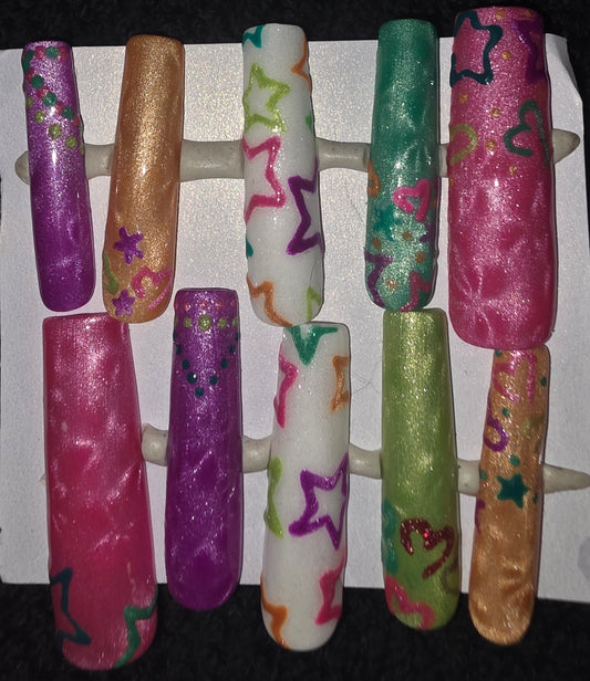 Stars in the Sun Press-On Nail Set – Custom Fit