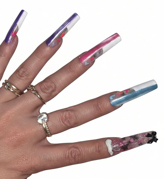 Halfway In Press-On Nail Set – Custom Fit