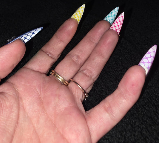 Stars Front & Back Press-On Nail Set